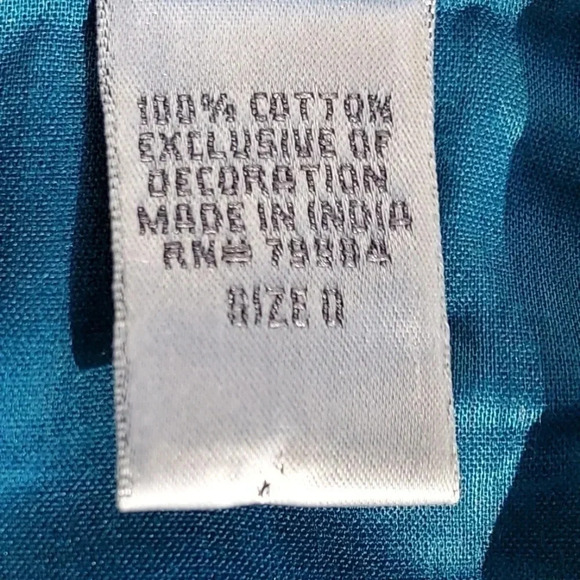 Chicos Womens Button Up Blue/ Aqua/ White Jacket in Size 0 - Picture 9 of 14